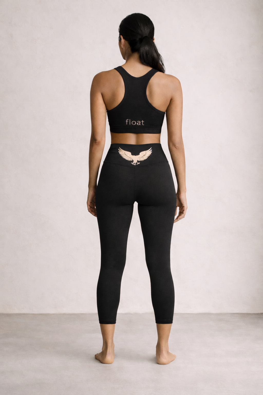 [colour: black pepper] Black Pepper Compression Yoga Pants in buttery-soft, squat-proof OatTech™ fabric — high-waisted, moisture-wicking and breathable for yoga, studio and lounge. Anti-hustle comfort, built for Indian heat.
