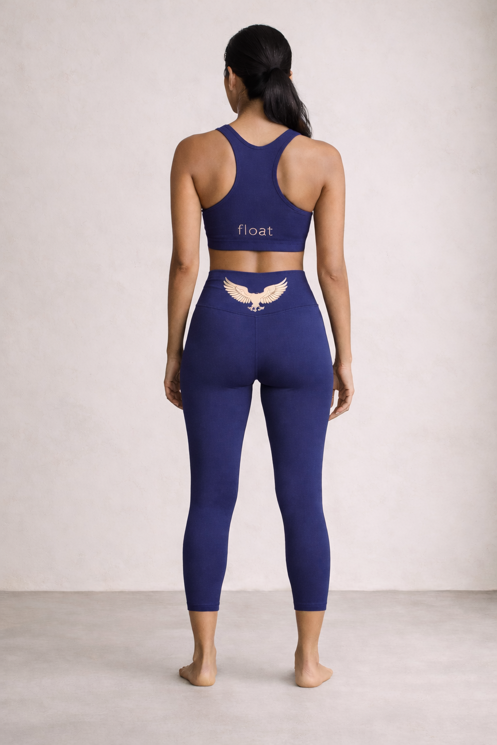 [colour: blueberry] Blueberry Compression Yoga Pants in buttery-soft, squat-proof OatTech™ fabric - high-waisted, moisture-wicking and breathable for yoga, studio and lounge. Anti-hustle comfort, built for Indian heat.